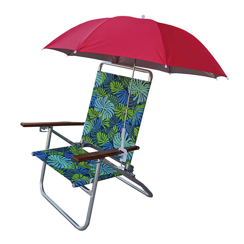 Clip Umbrella Small Beach Chair Clamp Umbrella for The Beach Box Chinese Outdoor Furniture Stainless Steel Pole 8mm Sea Umbrella