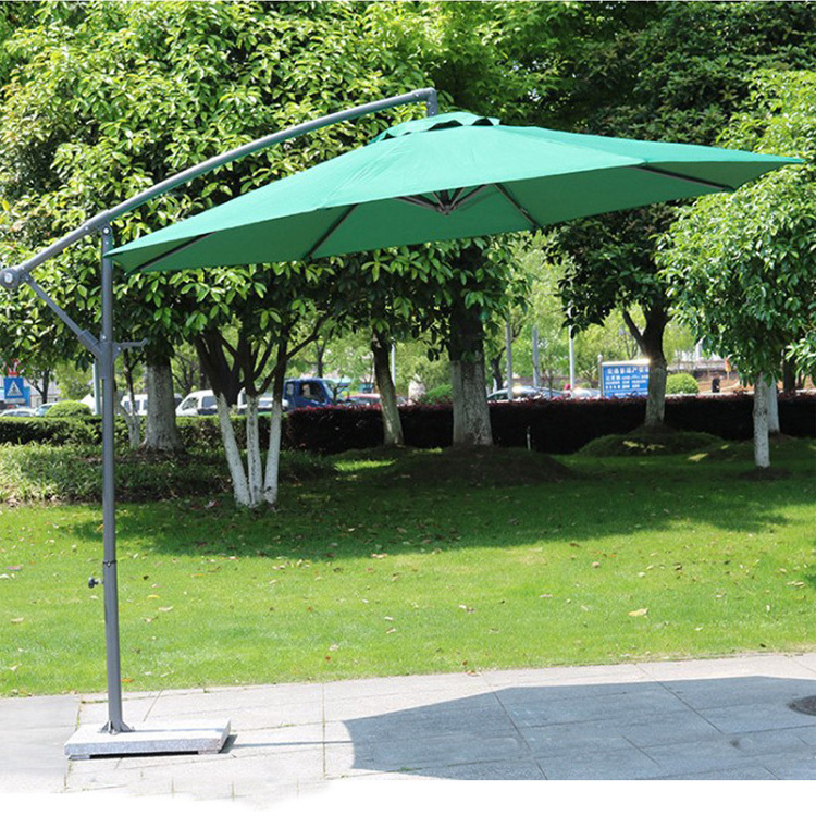 Heavy Duty Side Pole Cantilever Pagoda Fancy Garden Parasol Outdoor Patio Umbrella with Logo Luxury Pool Commercial 9ft Steel