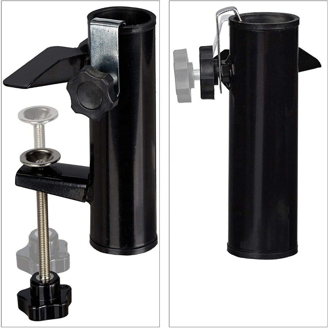 Deck Umbrella Clamp Patio Balcony Umbrella Stand Clip Parasol Holder Metal