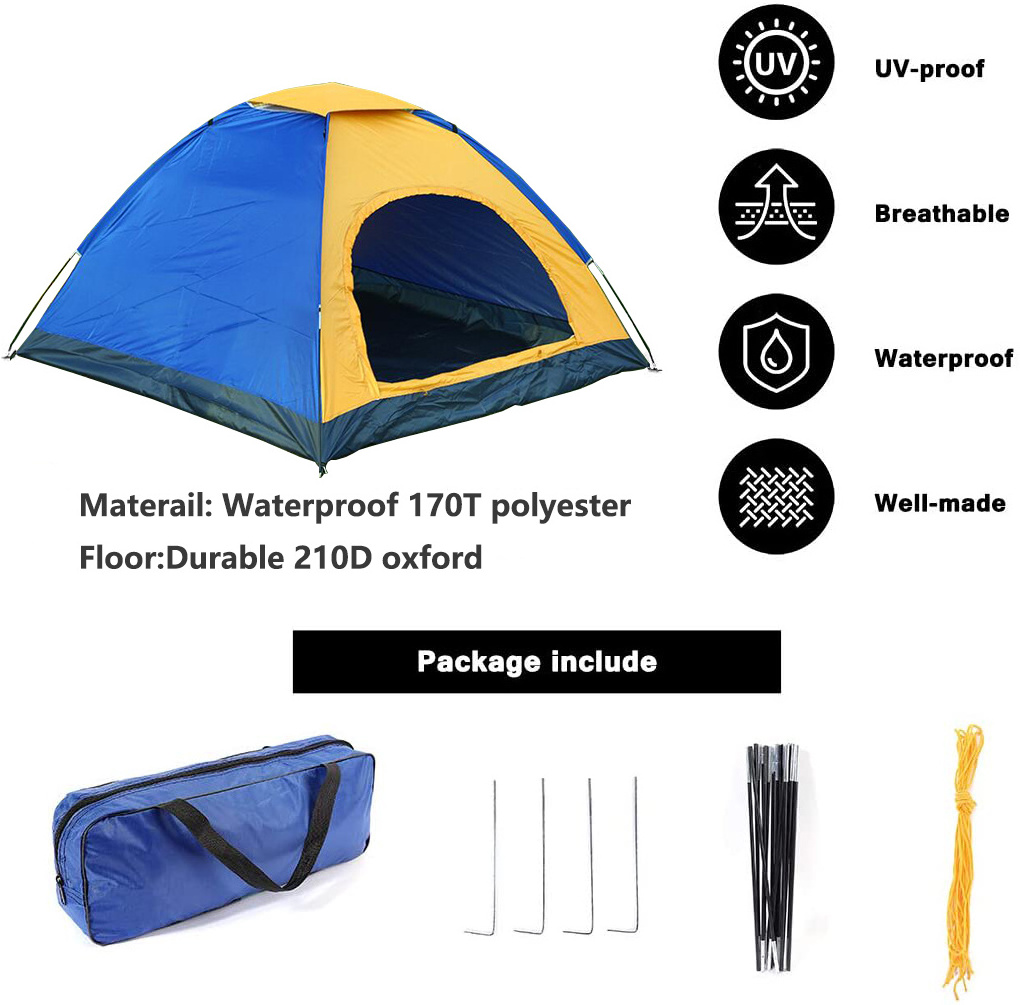 Mini Best Small Modern Style Custom Waterpoof Cheap 4 Person Season Manual Instant Glamping Tent De Outdoor Camping Tent