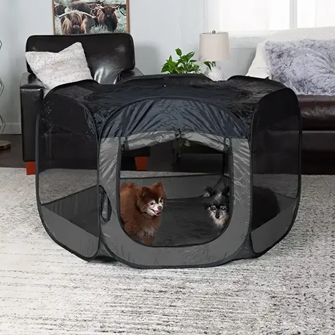 Large Indoor Outdoor Portable Pop Up Foldable Exercise Travel Dog Kennel Cat Pet Cage Playpen Camping Tent