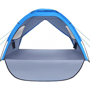 Beach Tent Sun Shade Shelter 3-4 Person Large Anti-UV Windproof Portable Lightweight Tent Canopy Cabana with Extendable Floor