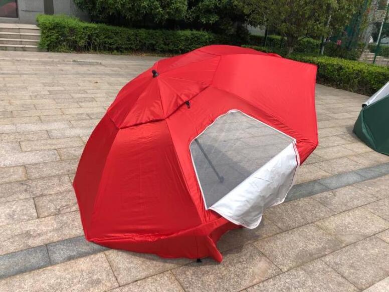 SPF50+ Sunshade Tent Umbrella Vented Fishing Beach Umbrella Customized Outdoor Furniture Camping Umbrella Stainless Steel Pole