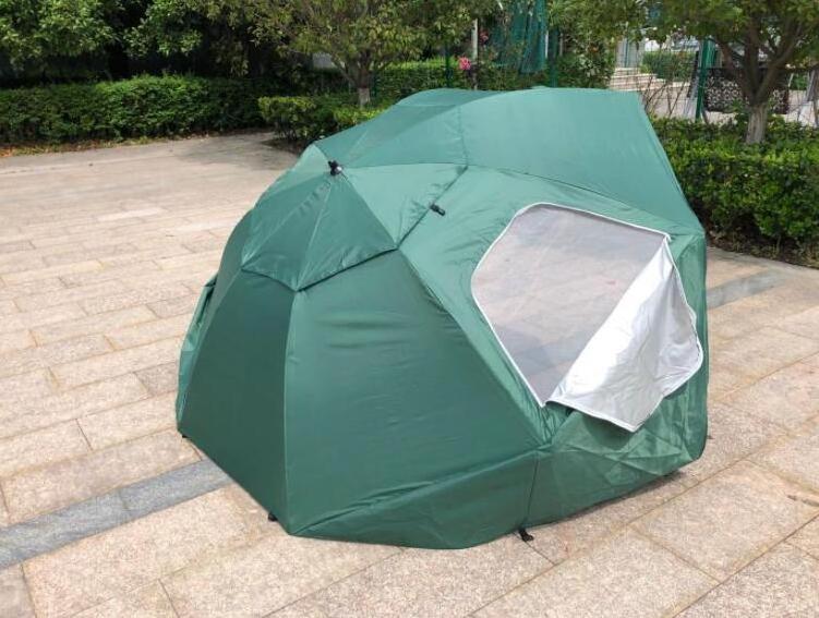 SPF50+ Sunshade Tent Umbrella Vented Fishing Beach Umbrella Customized Outdoor Furniture Camping Umbrella Stainless Steel Pole