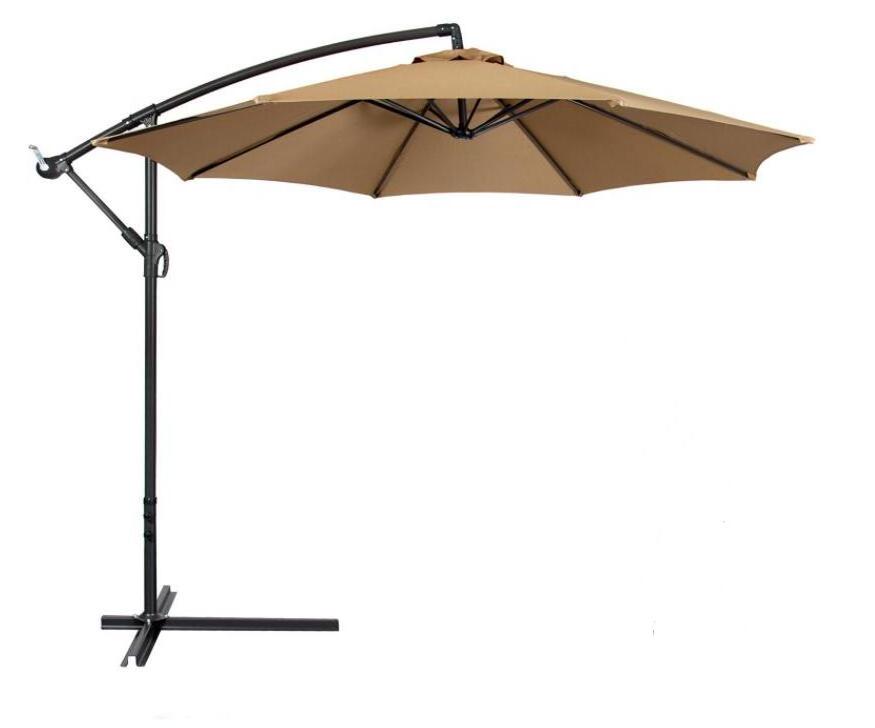 10Ft Banana Umbrella UV50+ Waterproof Patio Parasol Garden Cantilever Umbrella