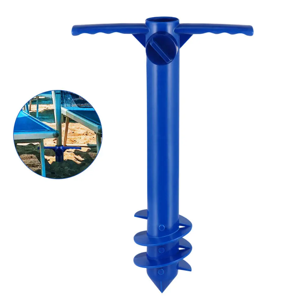 Accessories Beach Umbrella Anchor Sand Auger Stand Plastic Screw Parasol Holder