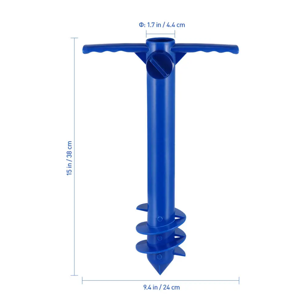 Accessories Beach Umbrella Anchor Sand Auger Stand Plastic Screw Parasol Holder