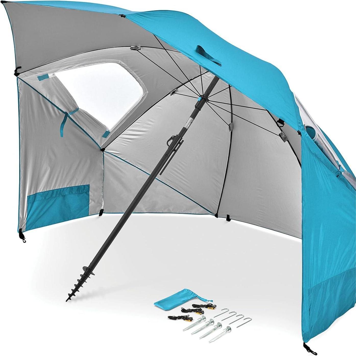 Hot Sale UPF 50+ Umbrella Shelter for Sun and Rain Protection 8-Foot 240CM for Outdoor Sunproof