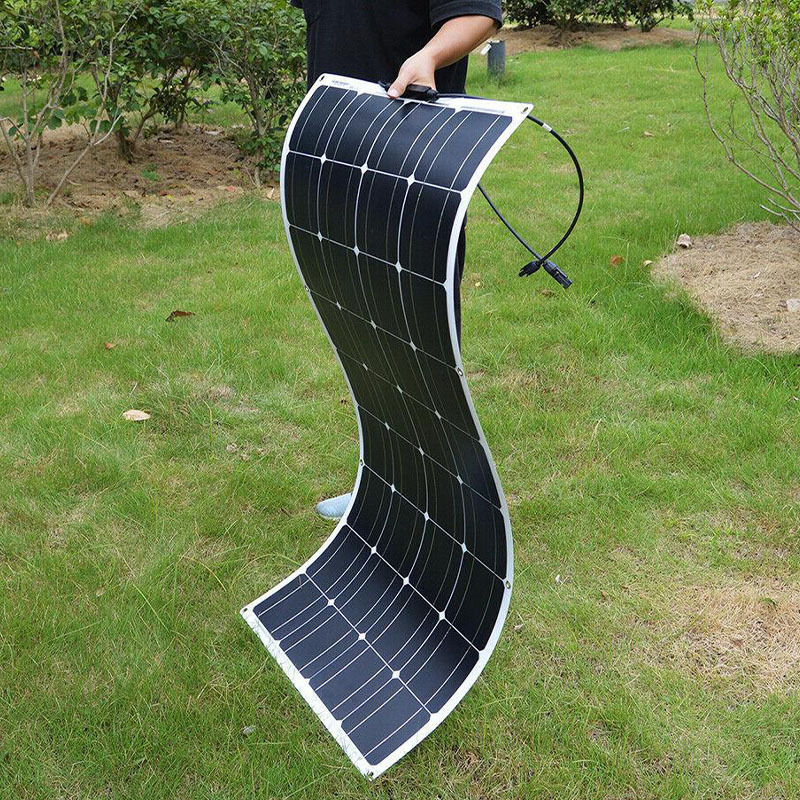 CE 100w lightweight solar module monocrystalline flexible pv panel thin film etfe flexible solar panels 200w for car roof