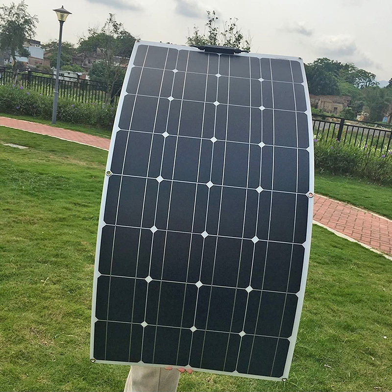 CE 100w lightweight solar module monocrystalline flexible pv panel thin film etfe flexible solar panels 200w for car roof