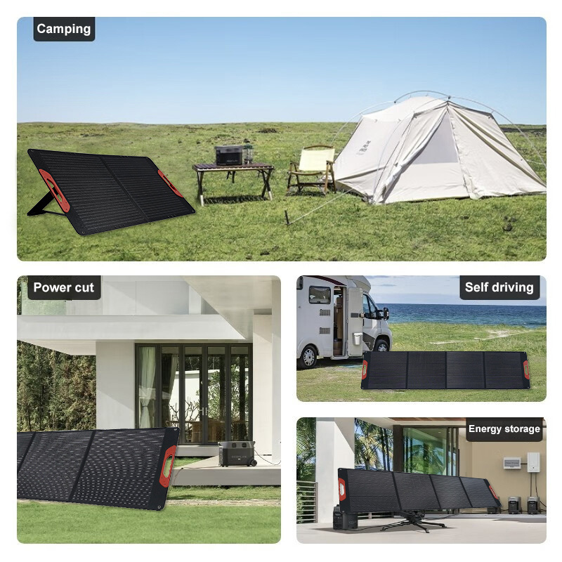 Mono-Crystalline Silicon Outdoor portable folding Flexible 200 watt foldable and portable solar panel