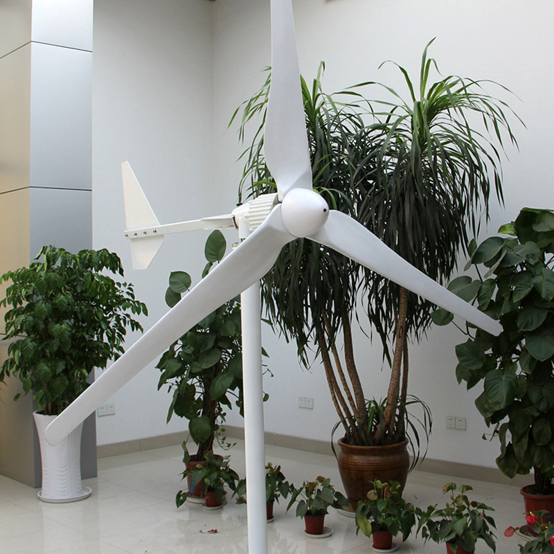 Horizontal axis rooftop 30000 watts power generation of wind turbine for residential use