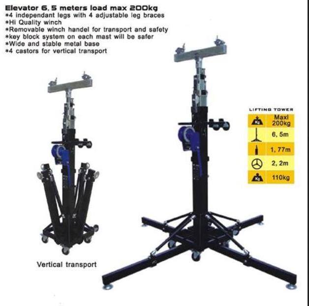 Mini stand  display manual hoist truss for hanging led screen video wall, jbl line array dj speaker lighting truss lift tower