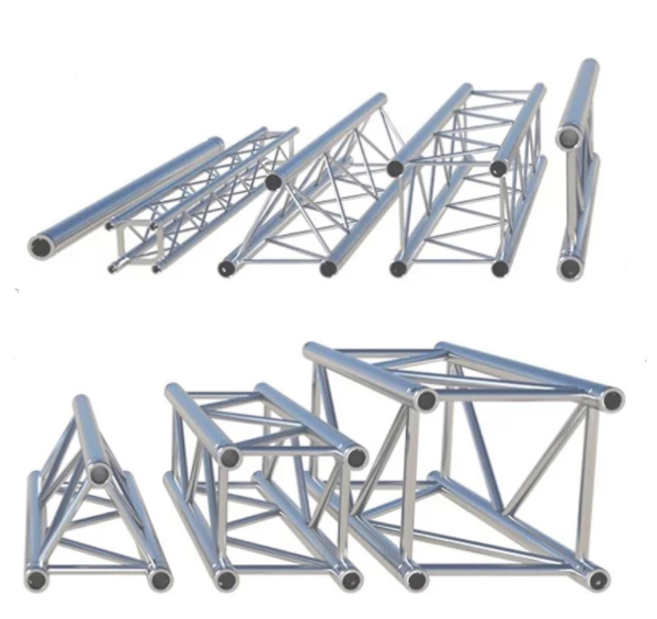 Display pipe tube stadium flat galvanized steel structure truss purlin design channel girder canopy roofing steel truss prices