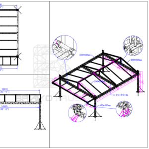 8-26m, the Max can be 40m roof truss span and Aluminum 6082-T6 Material of roof truss aluminum truss tents