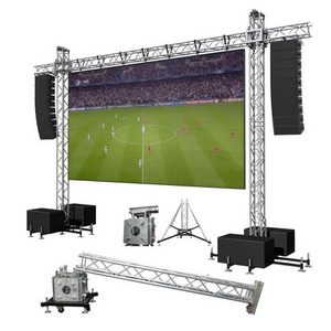 Mini stand  display manual hoist truss for hanging led screen video wall, jbl line array dj speaker lighting truss lift tower