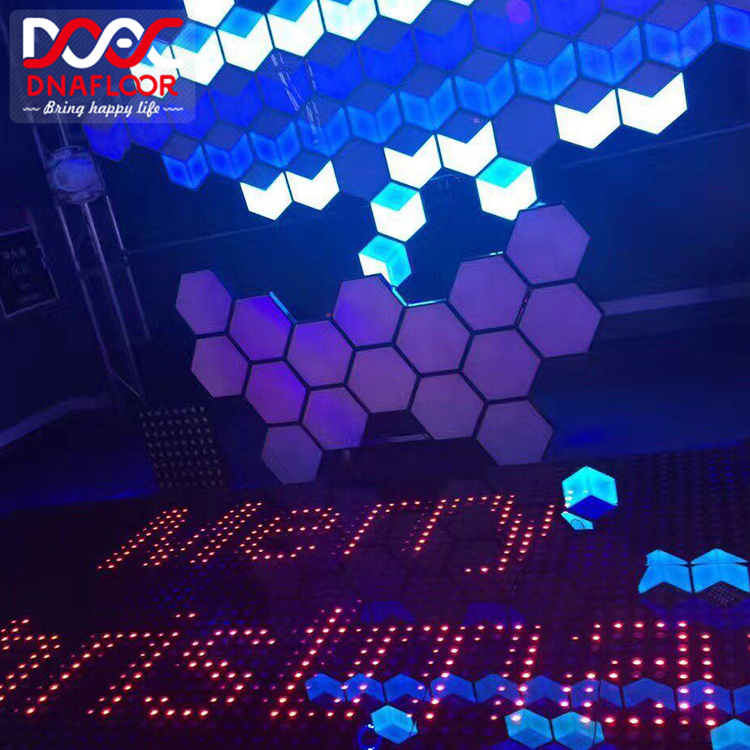 Entertainment Rgb led night club light up1m digital dance floor portable