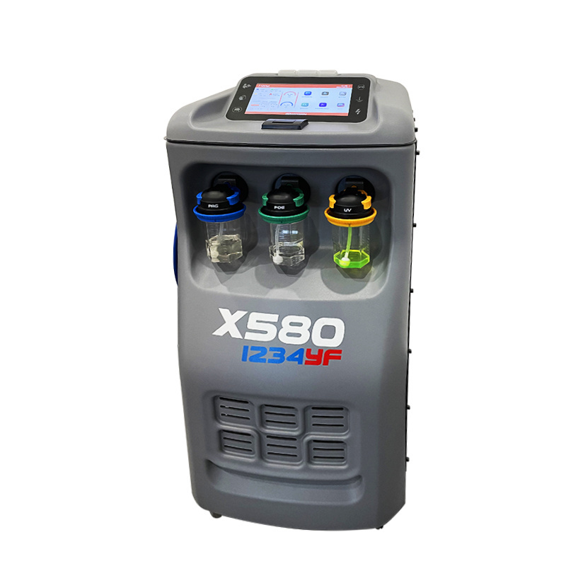 X580 1234yf refrigerant gas ac recovery recycling recharging machine / ac service station