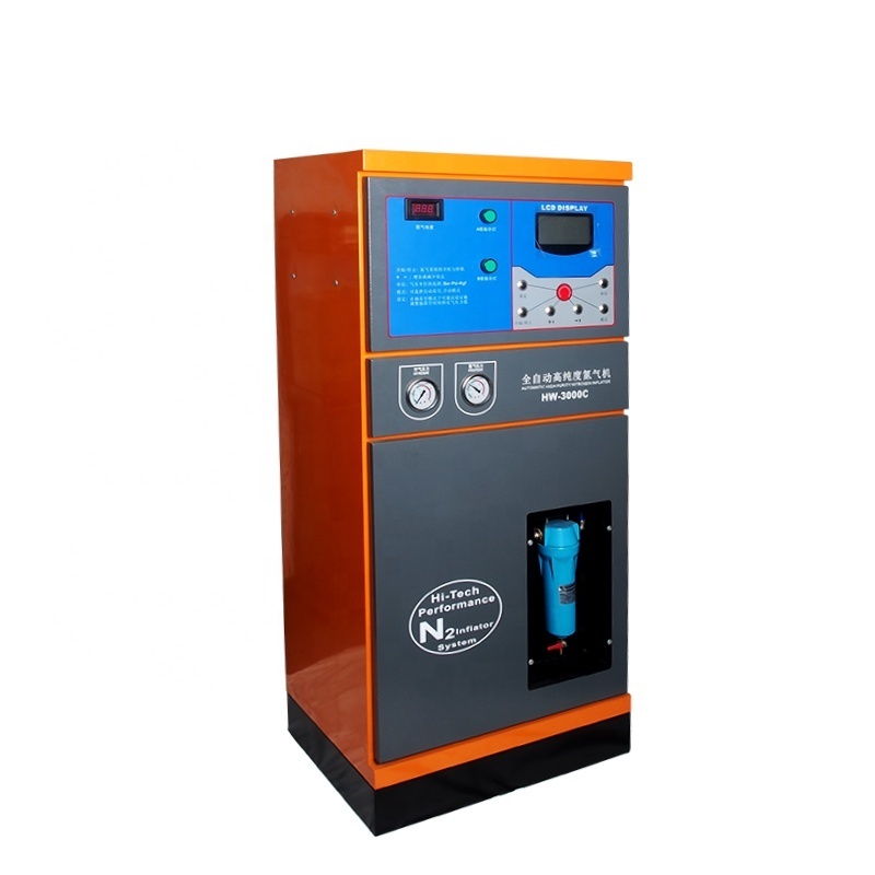 HW-3000C Nitrogen Generator machine For All Cars And Little Trucks / fully automatic Car Tyre Inflator machine