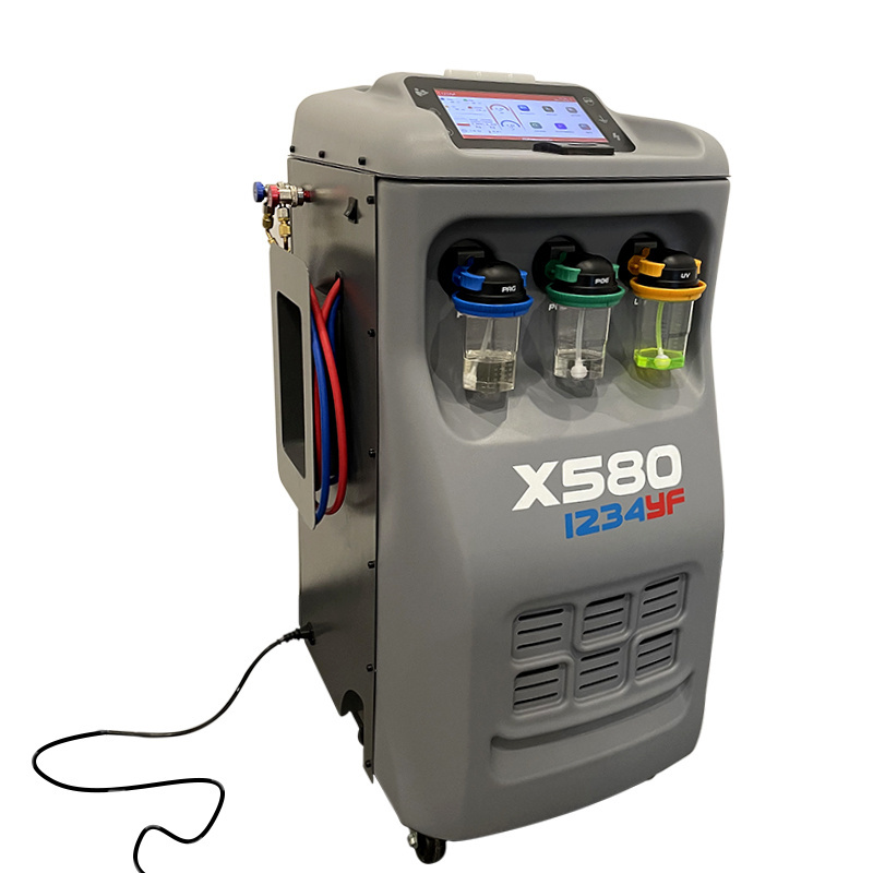 X580 1234yf refrigerant gas ac recovery recycling recharging machine / ac service station