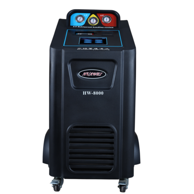 New HW-8000 Car Air Conditioner r134a or r1234yf refrigerant gas Recovery  Recycling Machine with Flushing Function and Print