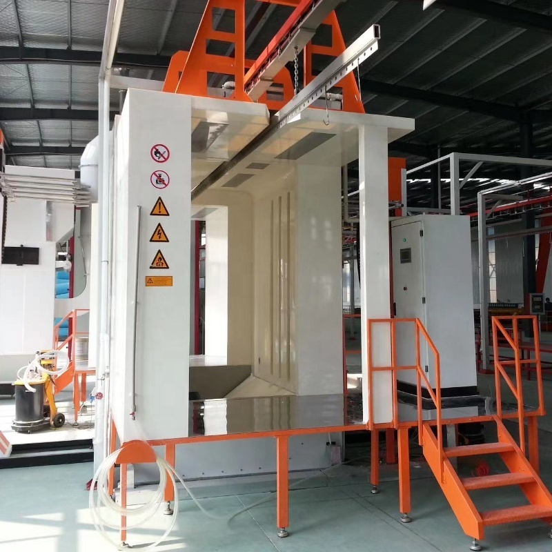 Powder Coating Line With Fast Color Change Booth Cyclone Recovery System and Automatic Powder Coating Machinery Manufacturer