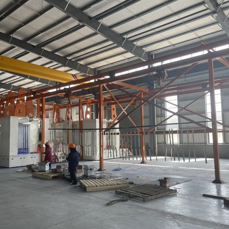 Powder Coating Line With Fast Color Change Booth Cyclone Recovery System and Automatic Powder Coating Machinery Manufacturer