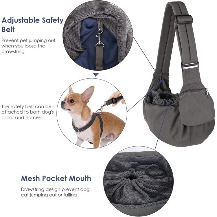 2022 Pet Bags Mesh soft Outdoor Travel Small Cat Carrier Foldable Shoulder Safe Breathable Puppy Adjustable Length Bag Dog Sling