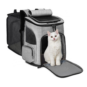 Expandable Mesh Breathable Foldable Multifunction Outdoors Custom Pet Travel Cat Backpack Carrier for puppy dog