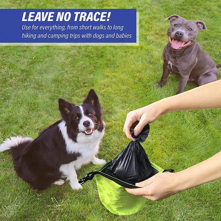 Wholesale  Custom Printed Camping Trash Eco Friendly Private Label Odor Pet Carrier Dog Poop Bag Holder Smell Proof Waste Bag