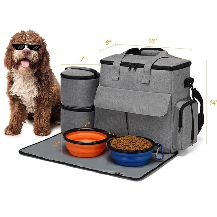 Travel Airline Approved Tote Organizer large size pets snack carrier dog food travel bag with Multi-Function Pockets