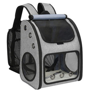 Expandable Portable Pet large capacity Airline Approved fashion Travel mesh puppy cat carrier backpack pet carrier bag