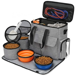 Travel Airline Approved Tote Organizer large size pets snack carrier dog food travel bag with Multi-Function Pockets