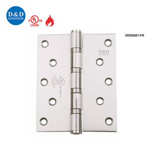 UL R38013 Fire Rated Stainless Steel 5 Inch Full Mortise 4 Ball Bearing Butt Door Hinges