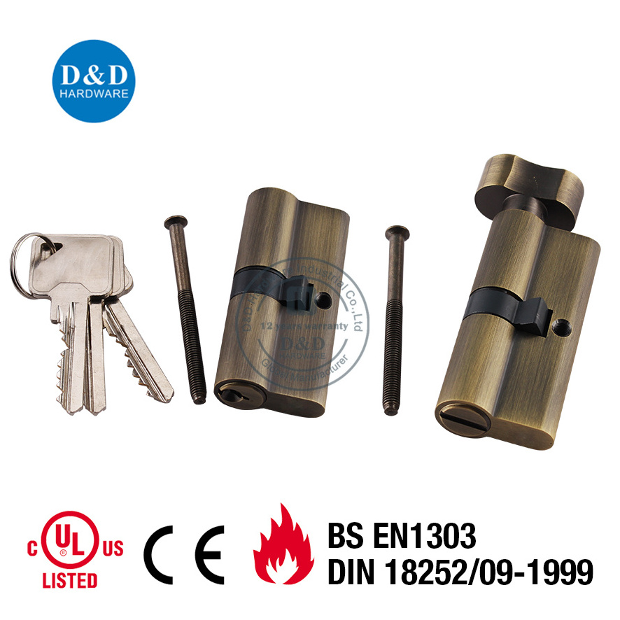 Hot selling Euro BS EN 1303 Brass Fire rated Double door Master Key Mortise Lock knob Cylinder