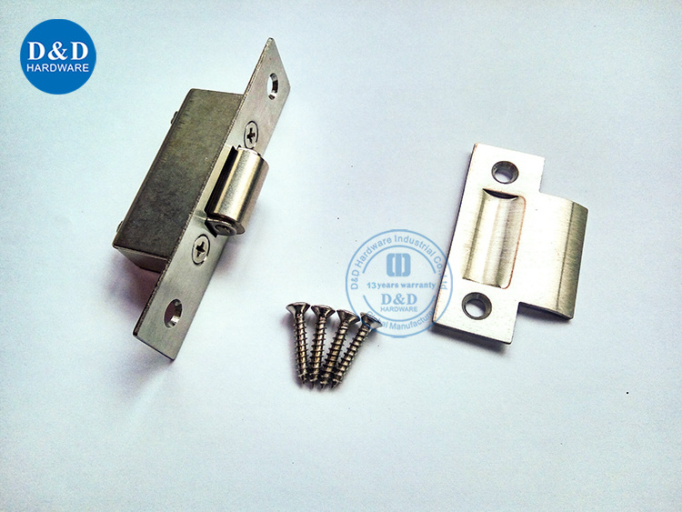 Stainless steel roller catch latch for door hardware