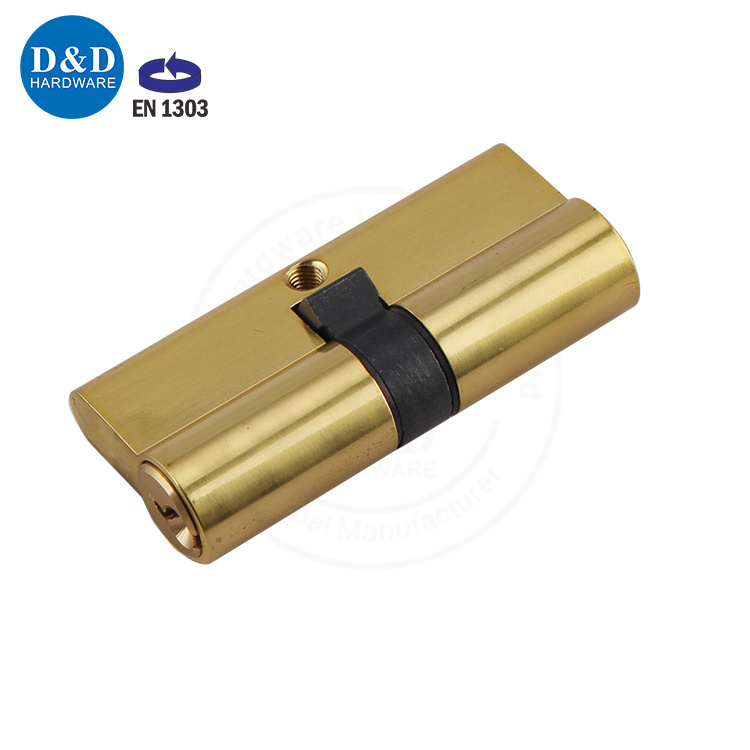 BS EN 1303 Brass 30 Degree Double door Master Key Lock Cylinder for Door in Polished Brass