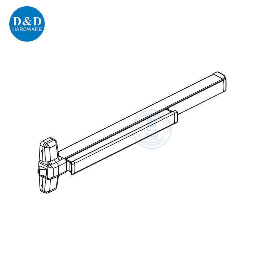 One Point Lock SS304 Aluminium Alloy Panic Door Push Bar Commercial Exit Panic Hardware