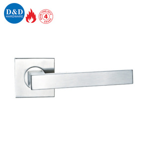 Hot selling Stainless steel 304 door hardware Square dummy Hollow lever front door handle