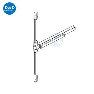 2 Point Lock SS304 Aluminium Alloy Push Panic Bar Vertical Rod Panic Exit Device For Office and Residential Building