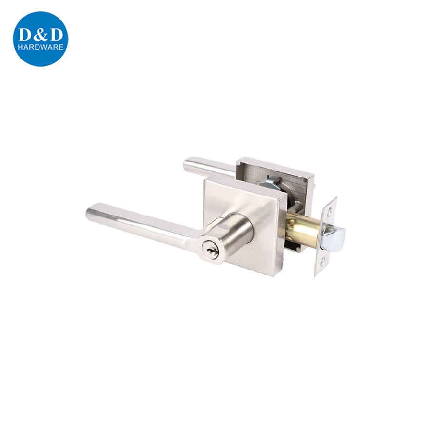 Exterior Home Heavy Duty Tubular Lever Lockset Zinc Alloy For Inertior Door