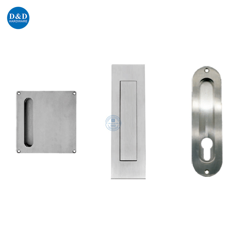 Modern Hidden Recessed Furniture door Handle stainless steel flush drawer ring pull