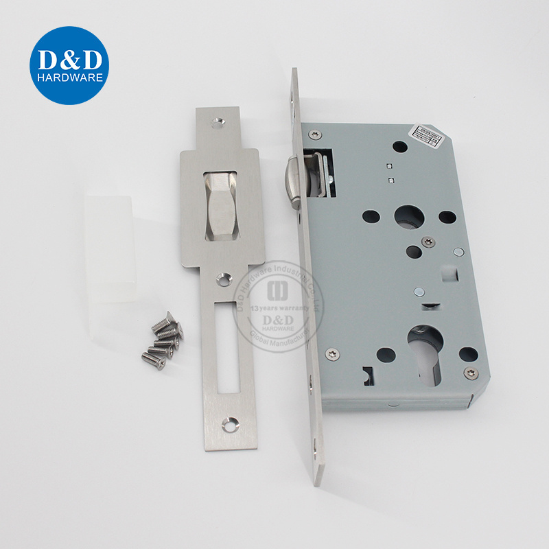 Good Quality Stainless Steel 304 Euro Roller Latch Passage Mortise Metal Door Lock