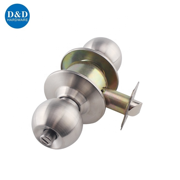 Privacy Keyed round stainless steel bathroom door Tubular knob cylindrical knob lock set