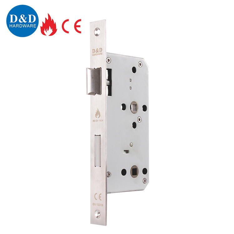 Stainless Steel 304 European EN12209 Door Hardware Mortise Door Lock for Bathroom