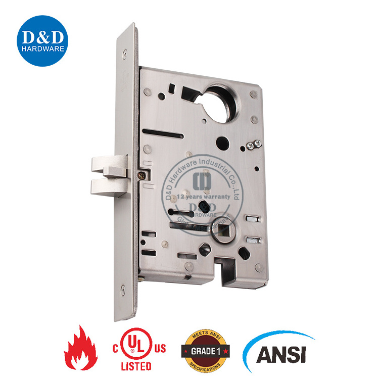 UL American standard ANSI Grade 1 Fire Rated mortise building metal passage door lock body set