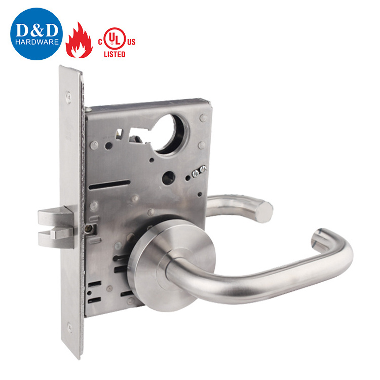 UL American standard ANSI Grade 1 Fire Rated mortise building metal passage door lock body set