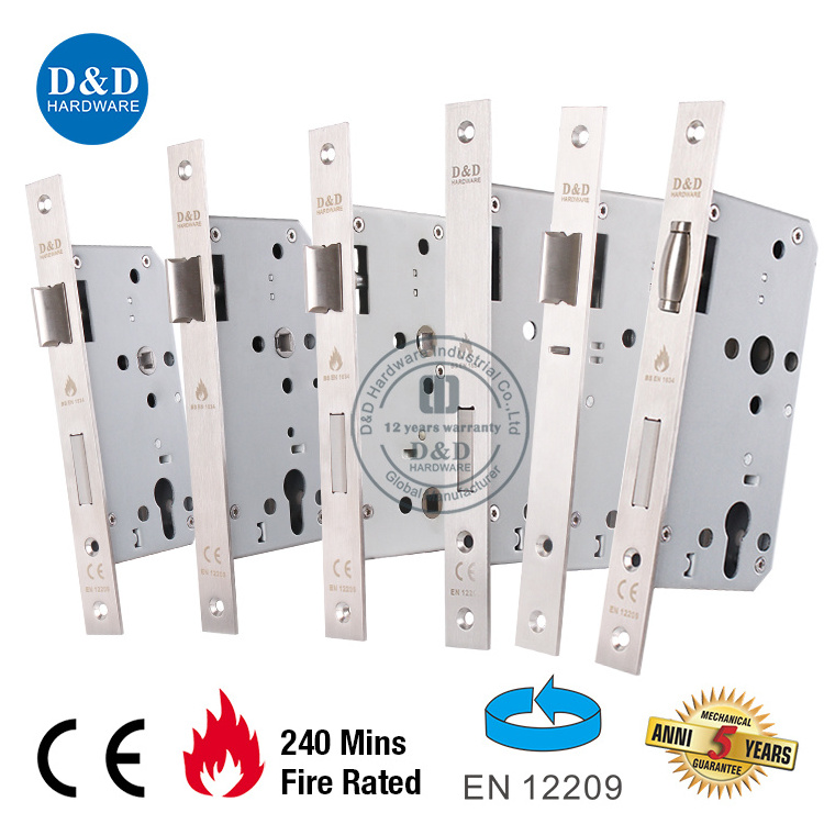 CE EN12209 High Security Fire Rated SUS304 Deadbolt Latch Cylinder Sash Mortise Door Security Lock