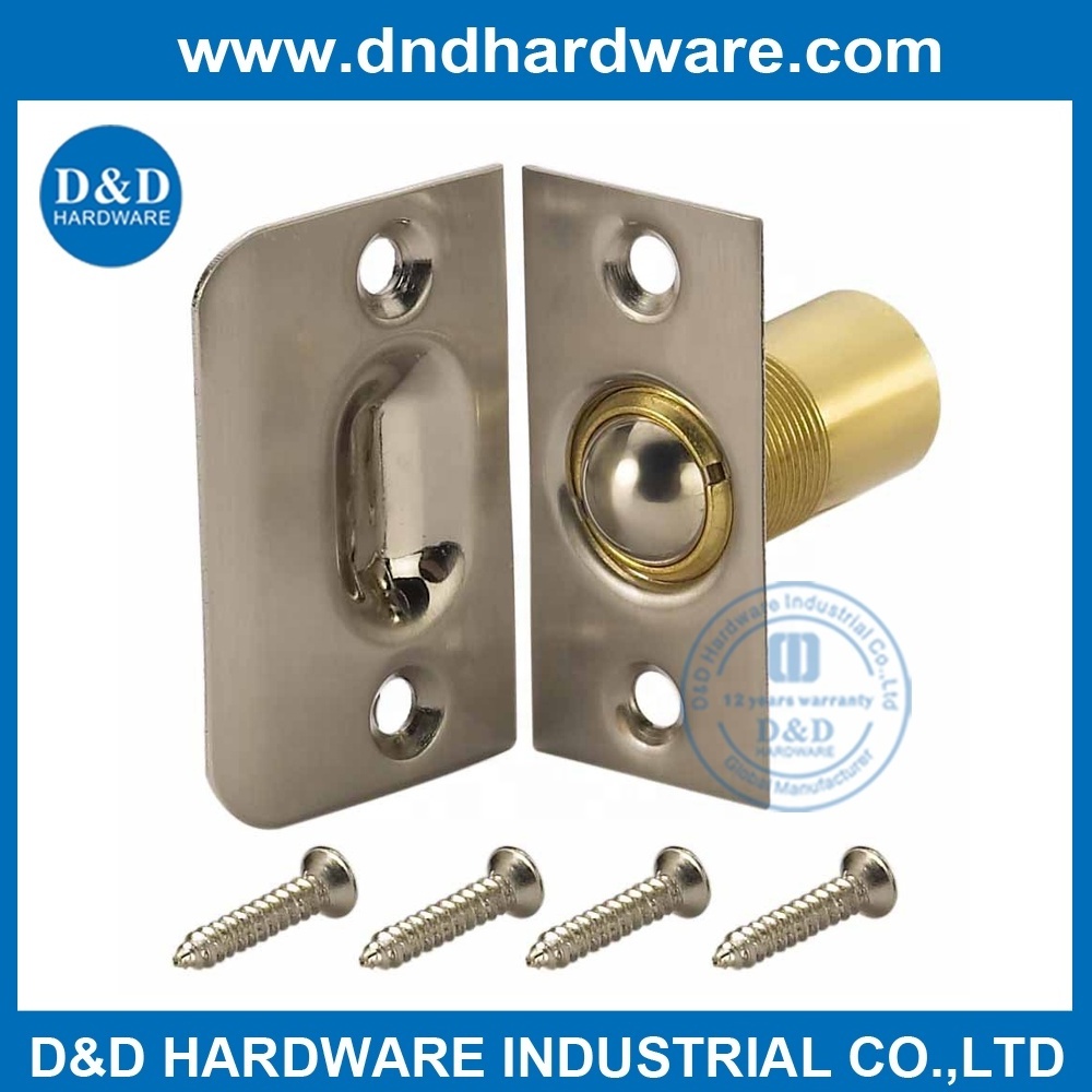 Brass ball catch lock for door