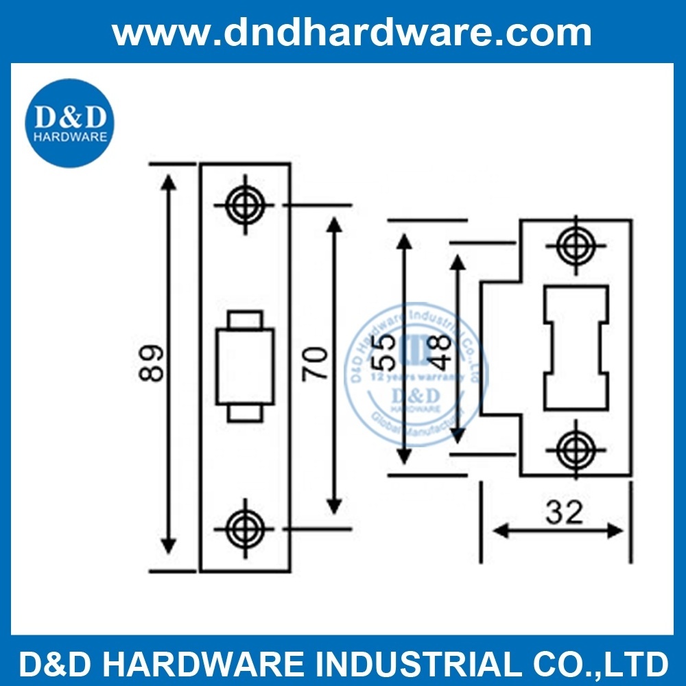 Stainless steel roller ball catch for doors